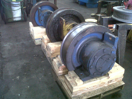 Crane wheels when received by customer